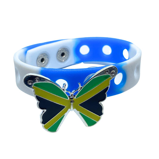 Slap Weh Butterfly Bracelet(Blue and White)