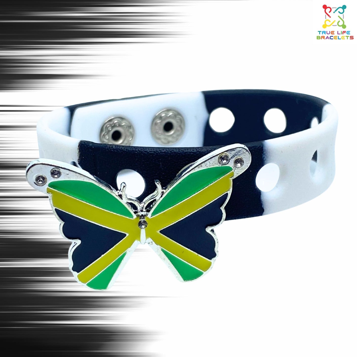 Slap Weh Butterfly Bracelet (Black and White)