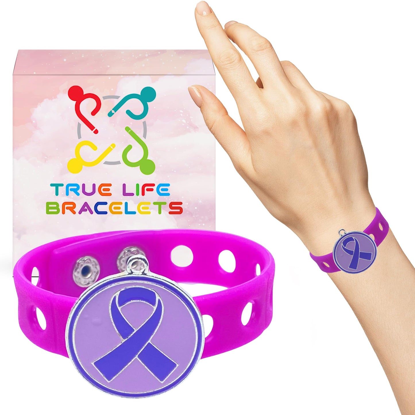 Purple Strength Awareness Bracelet(Purple)