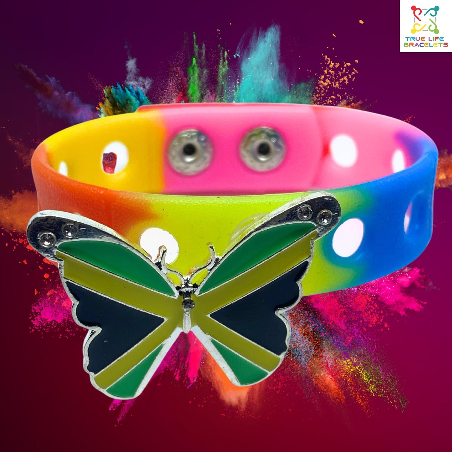 Slap Weh Butterfly Bracelet(Rainbow)