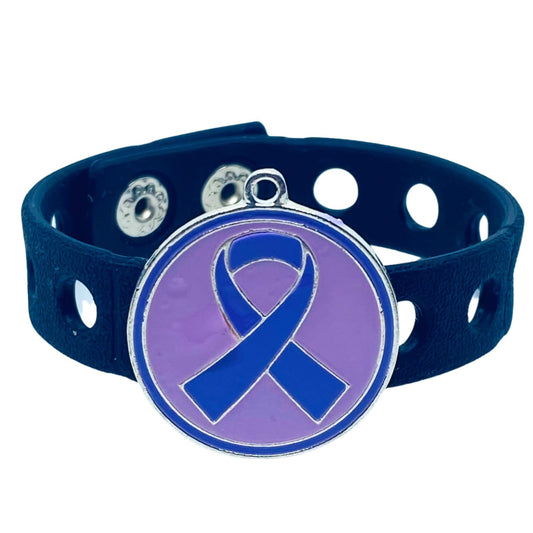 Purple Strength Awareness Bracelet(Black)