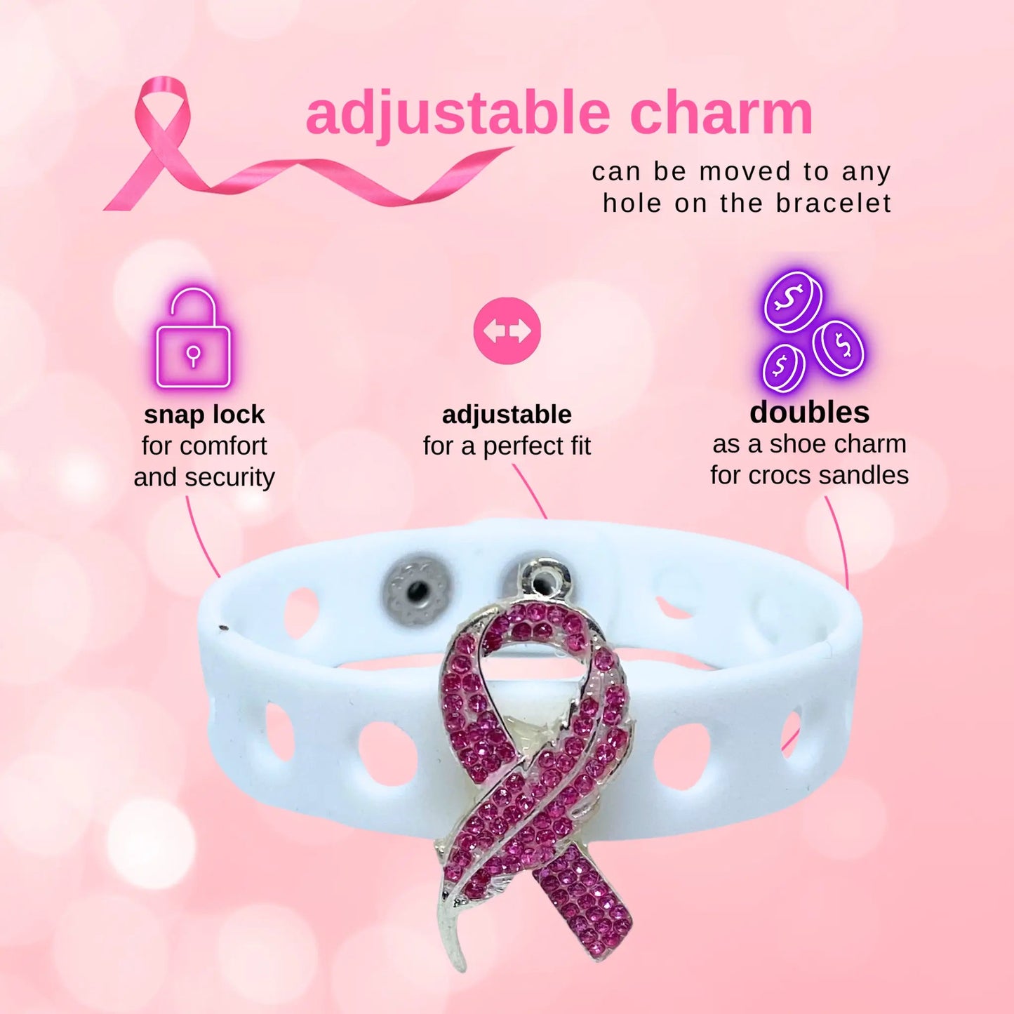 Pink Ribbon Awareness Bracelet True Life Bracelets