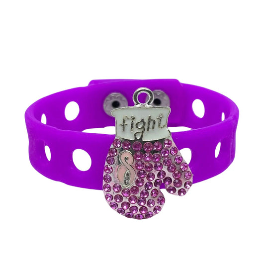 Purple Power Awareness Charm Bracelet True Life Bracelets