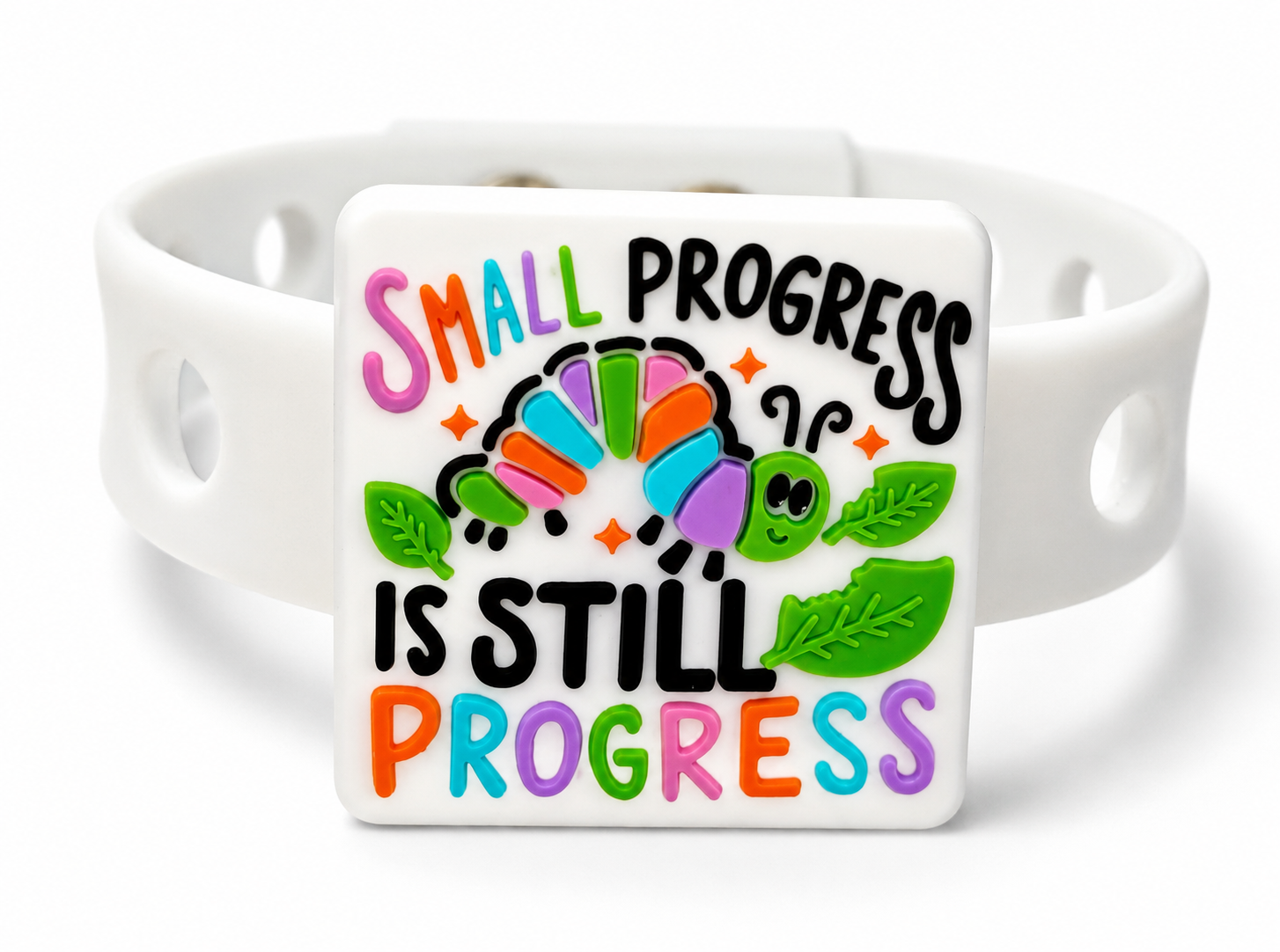 Encourage confidence and positivity with the Tiny Steps, Big Growth Bracelet. A colorful motivational bracelet designed to inspire growth daily.