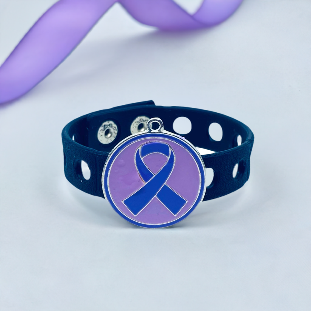 Purple Strength Awareness Bracelet(Black)